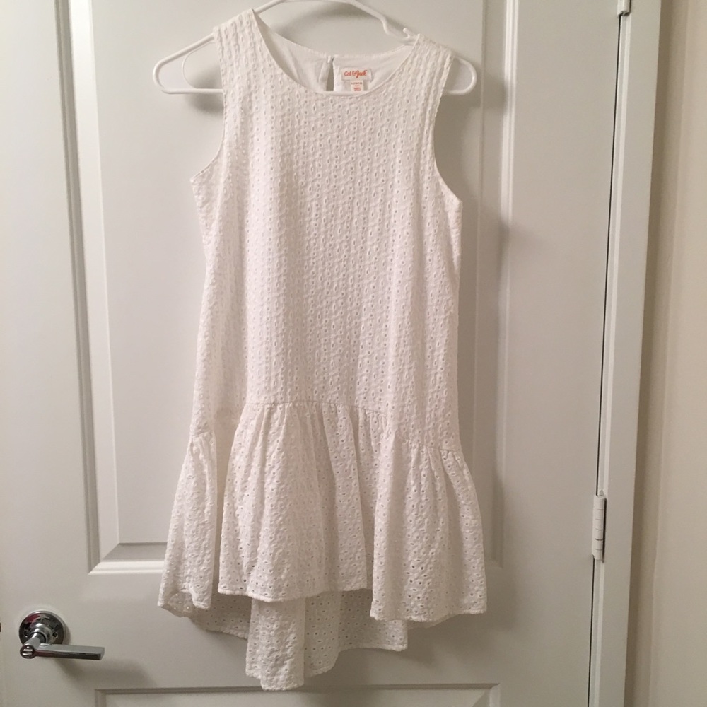 Cat & Jack white eyelet high low dress